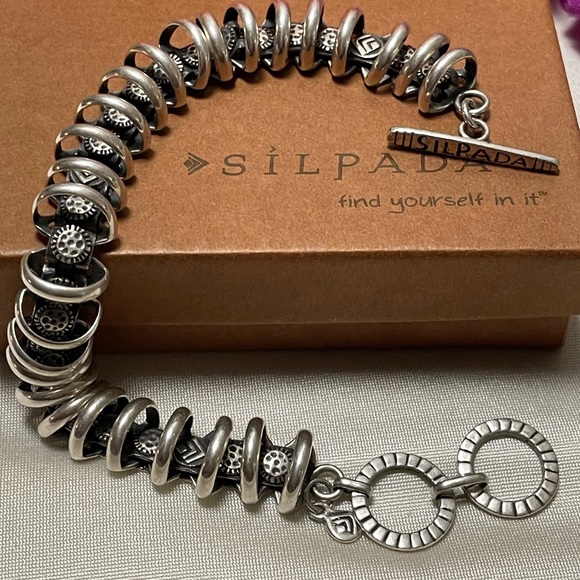 🩵SOLD🩵 Silpada Logo Signature Arrowhead Sterling Silver Bracelet B2091 - Picture 3 of 15